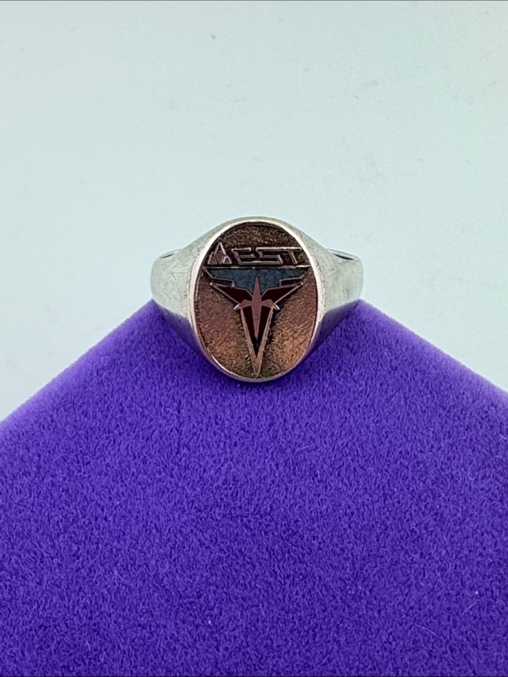 💛 Vintage 10k & Sterling Silver Signet Ring